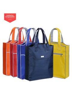 Generic Creative Zipper A4 File Bag OxFord Cloth File Bag Portable Business Meeting Briefcase InFormation Bag Printing-Color:Item No: 30378p Yellow  - Image 2