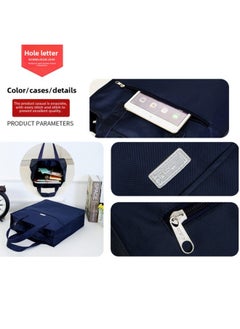 Generic Creative Zipper A4 File Bag OxFord Cloth File Bag Portable Business Meeting Briefcase InFormation Bag Printing-Color:Item No: 30378p Yellow  - Image 3