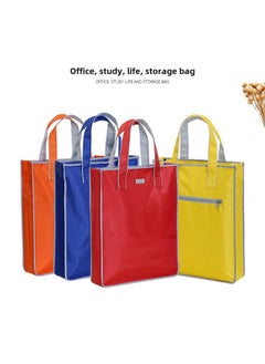 Generic Creative Zipper A4 File Bag OxFord Cloth File Bag Portable Business Meeting Briefcase InFormation Bag Printing-Color:Item No: 30378p Yellow  - Image 4