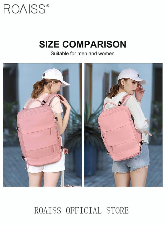 Travel Backpack for Men Women Carry On Backpack with USB Charging Port Shoe Compartment 15.6 Inch Laptop Backpack Flight Approved College School Bag Casual Daypack for Weekender Business Hiking - pzsku/Z122C0C5AD99EB6B6CB11Z/45/_/1672901285/23eb4c79-f6d3-4667-ad73-50bf4f0e03bd