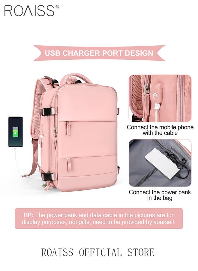 Travel Backpack for Men Women Carry On Backpack with USB Charging Port Shoe Compartment 15.6 Inch Laptop Backpack Flight Approved College School Bag Casual Daypack for Weekender Business Hiking - pzsku/Z122C0C5AD99EB6B6CB11Z/45/_/1672901285/63e73cbf-0852-48ed-b9d6-61e3e5607e01