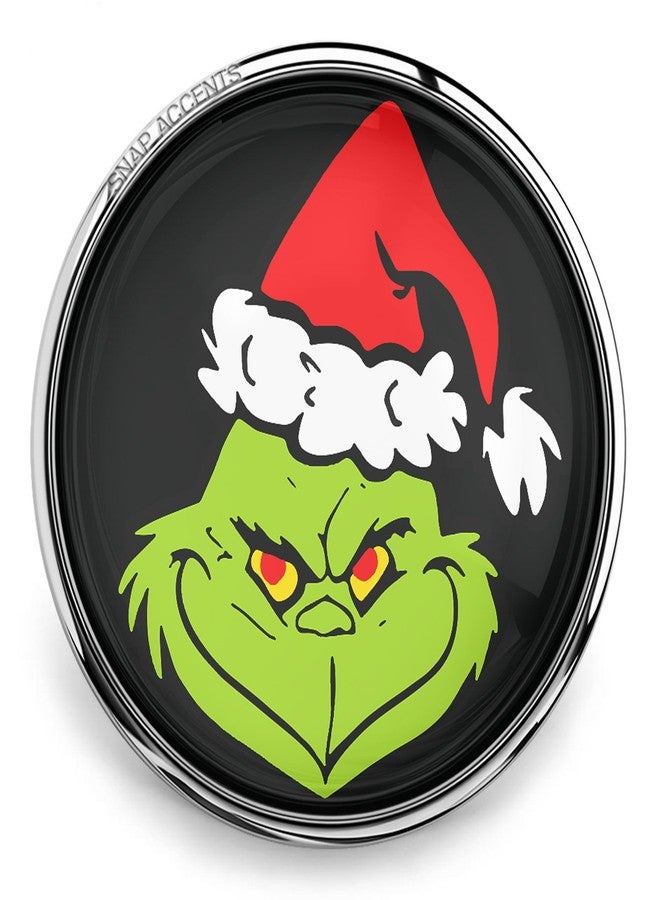 SnapAccents Christmas Snap Jewelry Holiday Season 18MM Ginger Charm, for DIY Interchangeable, Customizable Jewelry Accessories (Black) - Image 1