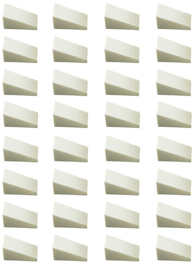lasenersm 32 Pieces Gradient Nails Soft Sponges Nail Art Soft Sponge DIY Manicure Tool for Color Fade Manicure Nail Art Tools, White - Image 1