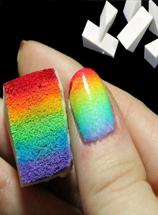 lasenersm 32 Pieces Gradient Nails Soft Sponges Nail Art Soft Sponge DIY Manicure Tool for Color Fade Manicure Nail Art Tools, White - Image 5