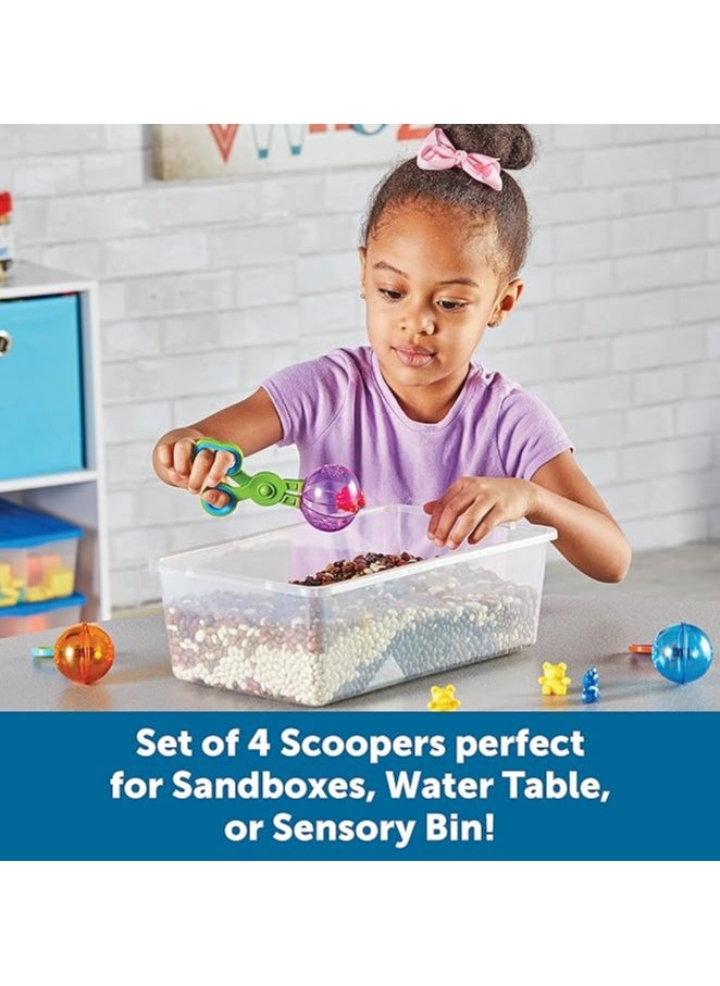 Learning Resources Handy Scoopers, Fine Motor Toy, Assorted Colors, Set Of 4, Ages 3+  - Image 4