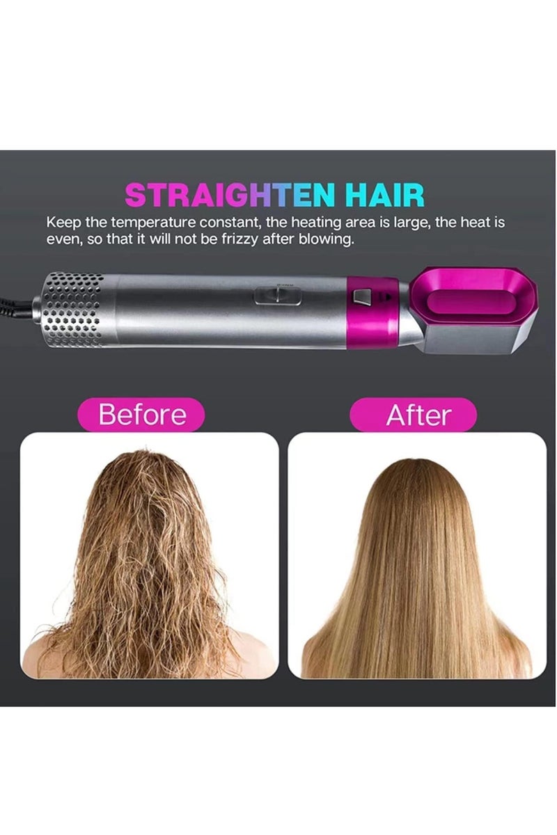 Adando 5-in-1 Hot Air Hair Dryer and Curler Tool Set, Multi-Function Hair Styler for Blow dry/straight/curly/inward curl/fluffy, Hot Air Comb Automatic hair suction with five replacement comb heads - Image 4