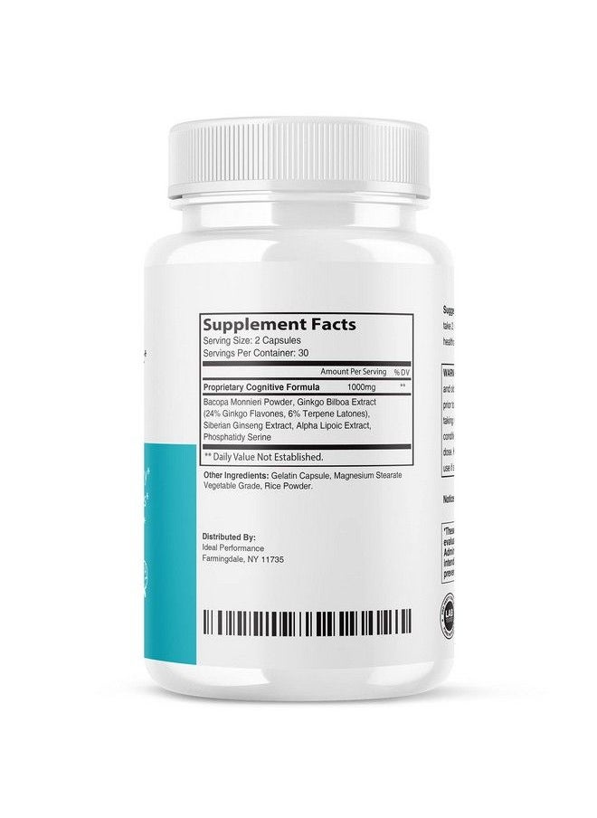 IDEAL PERFORMANCE - Cognimax Nootropic Brain Pills Supplement For Cognitive Support (60 Capusles) - Image 1