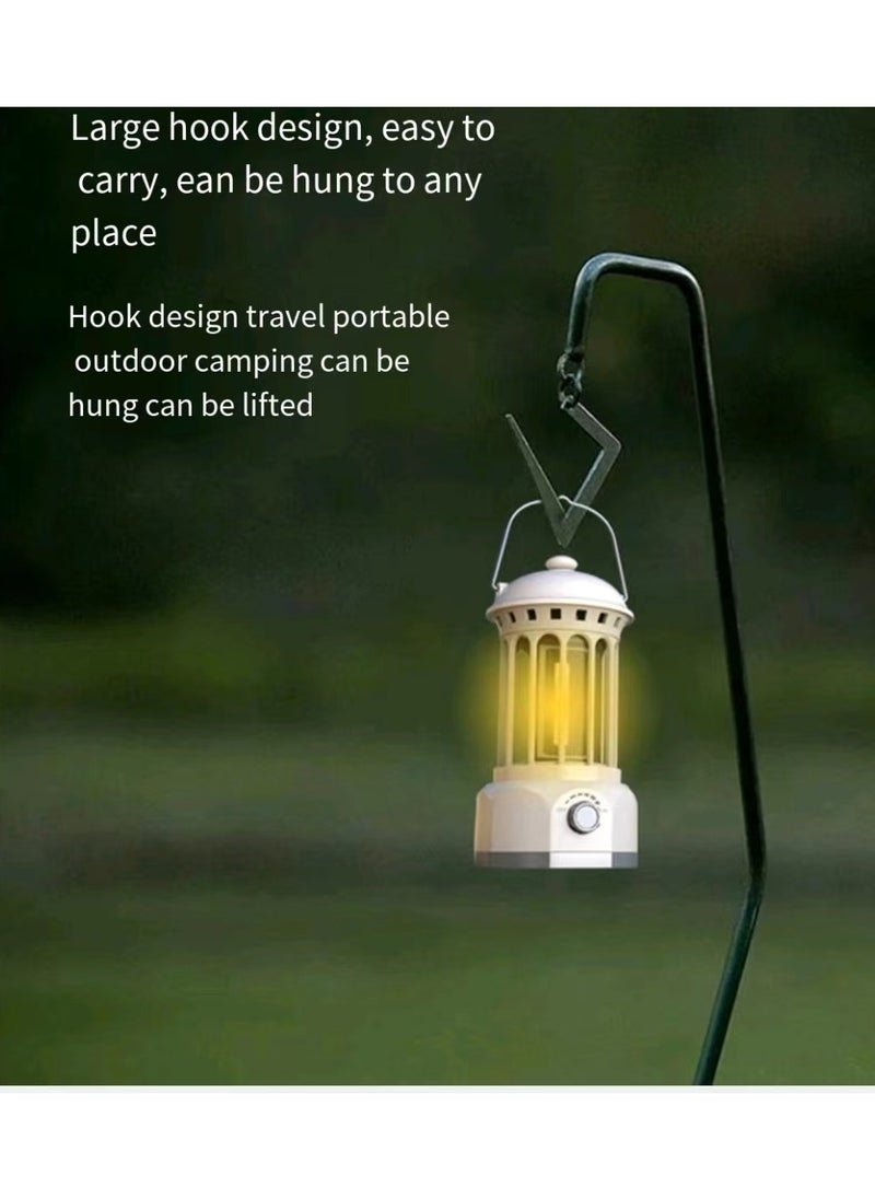 Generic Rechargeable LED lantern, sturdy IPX4 waterproof lantern, suitable for camping, hiking, fishing, emergency situations (USB includes cable)  - Image 1