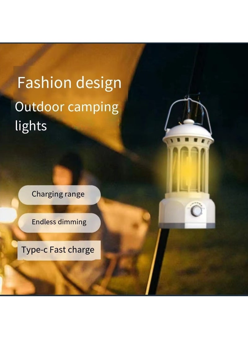 Generic Rechargeable LED lantern, sturdy IPX4 waterproof lantern, suitable for camping, hiking, fishing, emergency situations (USB includes cable)  - Image 2