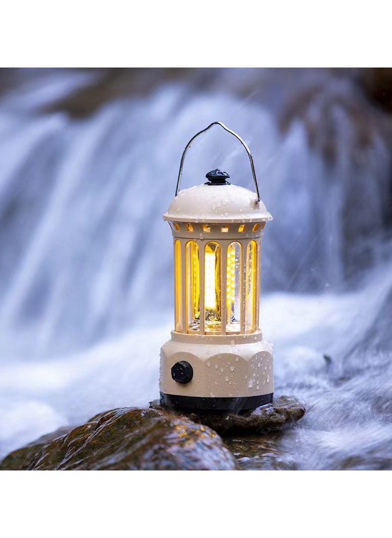 Generic Rechargeable LED lantern, sturdy IPX4 waterproof lantern, suitable for camping, hiking, fishing, emergency situations (USB includes cable)  - Image 4