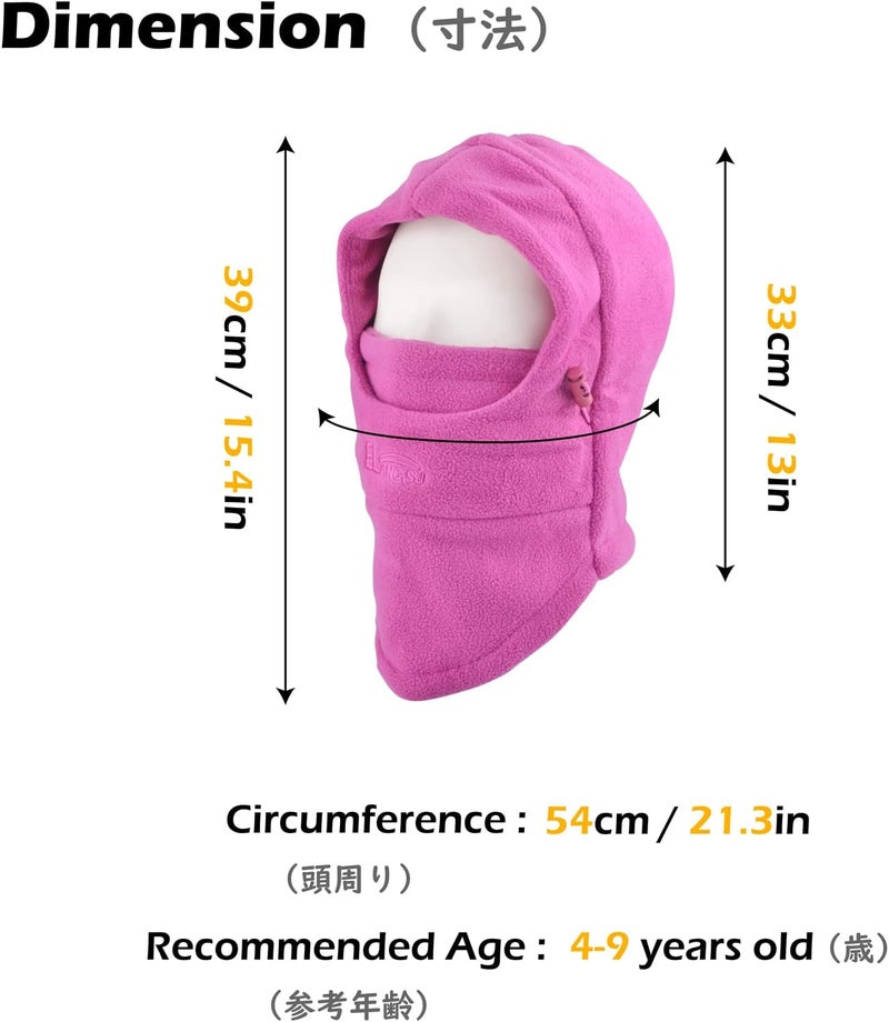 TRIWONDER Kids Winter Hats Balaclava Ski Mask for Boys Girls Toddlers Windproof Adjustable Cold Weather Face Mask Neck Warmer - Image 2