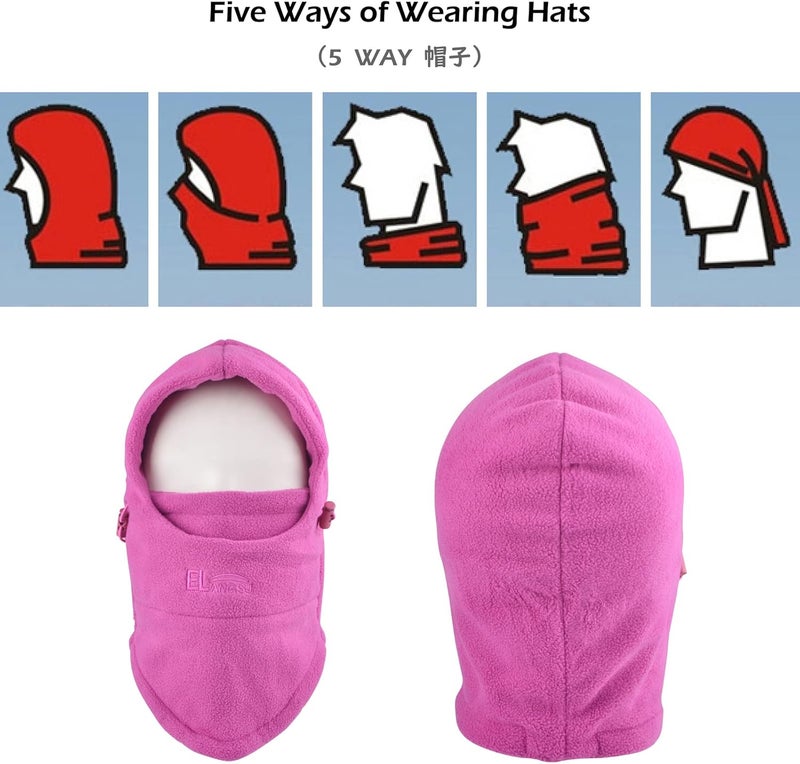 TRIWONDER Kids Winter Hats Balaclava Ski Mask for Boys Girls Toddlers Windproof Adjustable Cold Weather Face Mask Neck Warmer - Image 5