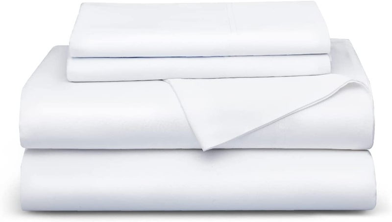 Bedsure King Size Sheet Set, Cooling Sheets, Rayon Derived from Bamboo, Deep Pocket Up to 16", Breathable & Soft, Bed Sheets, Hotel Luxury Silky Bedding for Hot Sleepers, White - Image 3