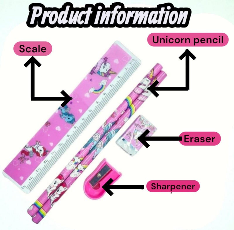 TERA13 Navratri Special Com-bo of Kanjak (Combo of 5 Packs) Unicorn Theme Stationery Gift Set for Girls, Birthday Return Gift for Kids, Best Gi-ft for Kanya Pujan - Image 3