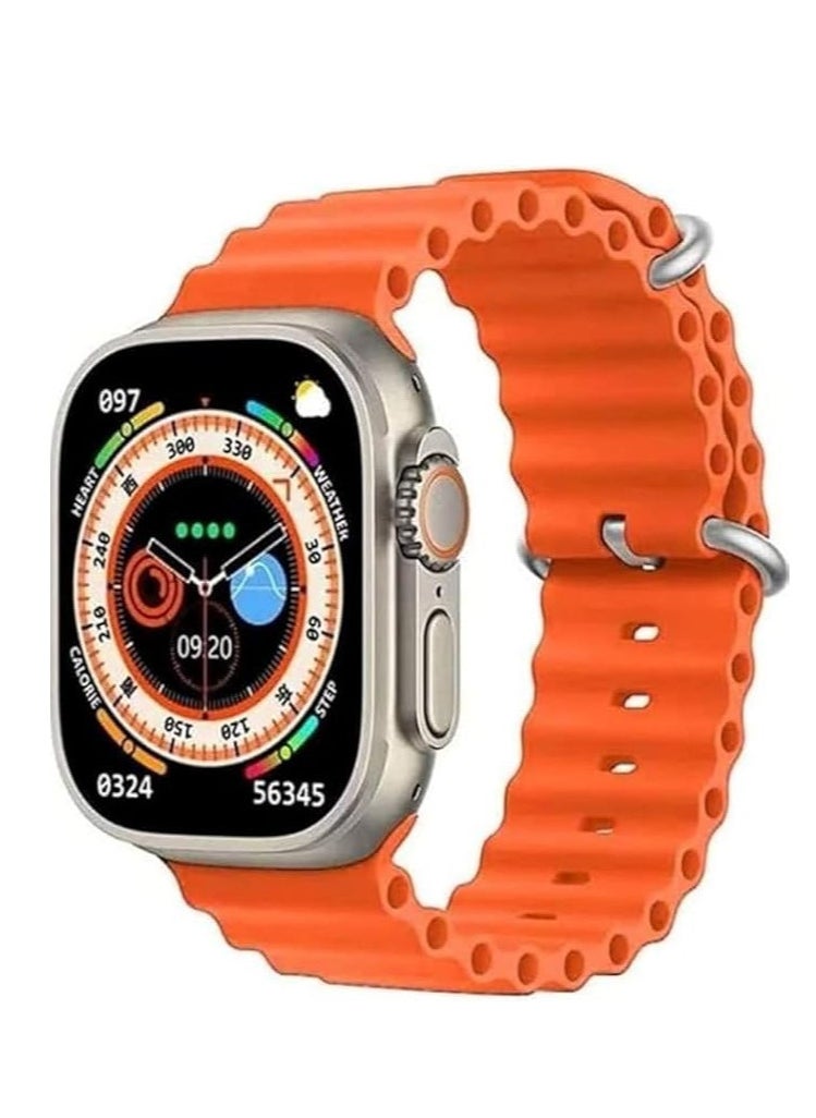 W & A - X8+ Ultra Series 8 Smart watch 2.08 Inch IPS display NFC Bluetooth V5 Call Waterproof IP67 Wireless Charger - Gold - Image 1
