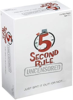Playmonster 5 Second Rule Uncensored - Just Spit It Out... Or Not - Quick Thinking Party Game - Adult Humor - Ages 17+