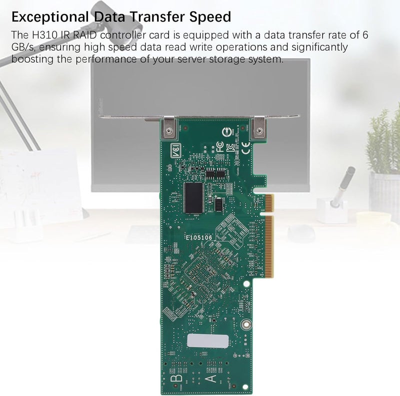 بطاقة تحكم مصفوفة SAS RAID بمنفذ PCIe X8 مرن، بطاقة مصفوفة H310 IR، اتصال موثوق 6 جيجابت/ثانية لأنظمة الخوادم - Image 5