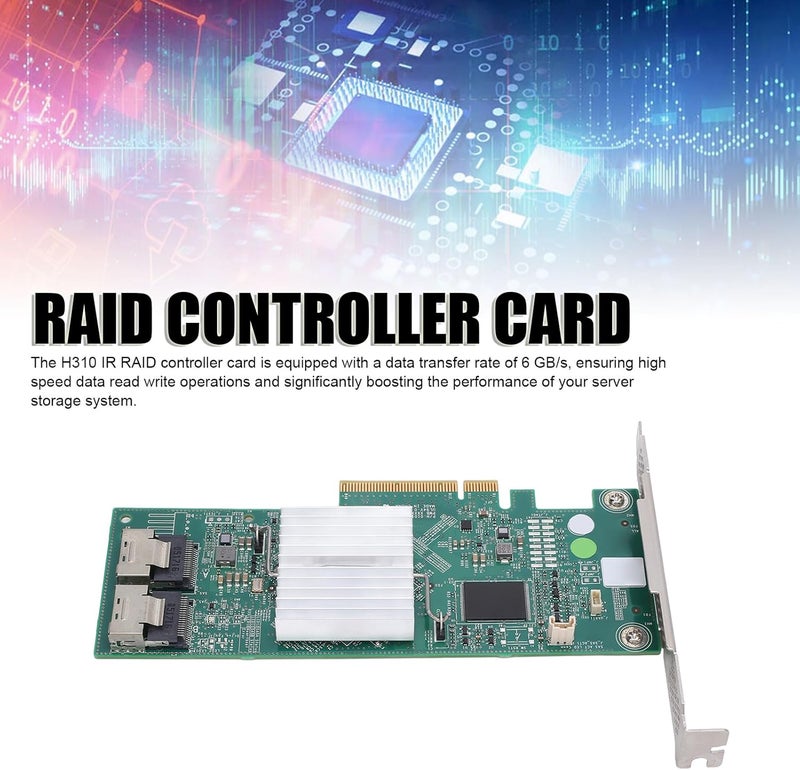بطاقة تحكم مصفوفة SAS RAID بمنفذ PCIe X8 مرن، بطاقة مصفوفة H310 IR، اتصال موثوق 6 جيجابت/ثانية لأنظمة الخوادم - Image 2