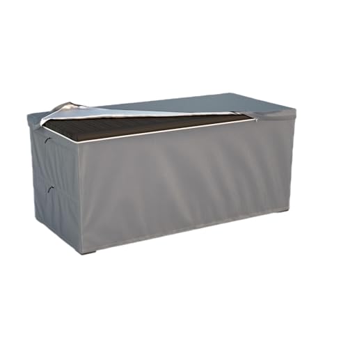 DORAHUA Deck Box Cover Outdoor Storage Box Cover 130 Gallon Heavy Duty 600D Oxford Cloth Water And Dust Resistant Size 52 x267 x 28 Inches Fits Most Patio Box - Image 1