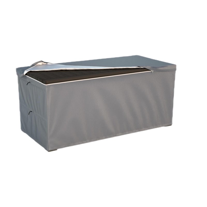 DORAHUA Deck Box Cover Outdoor Storage Box Cover 130 Gallon Heavy Duty 600D Oxford Cloth Water And Dust Resistant Size 52 x267 x 28 Inches Fits Most Patio Box - Image 2