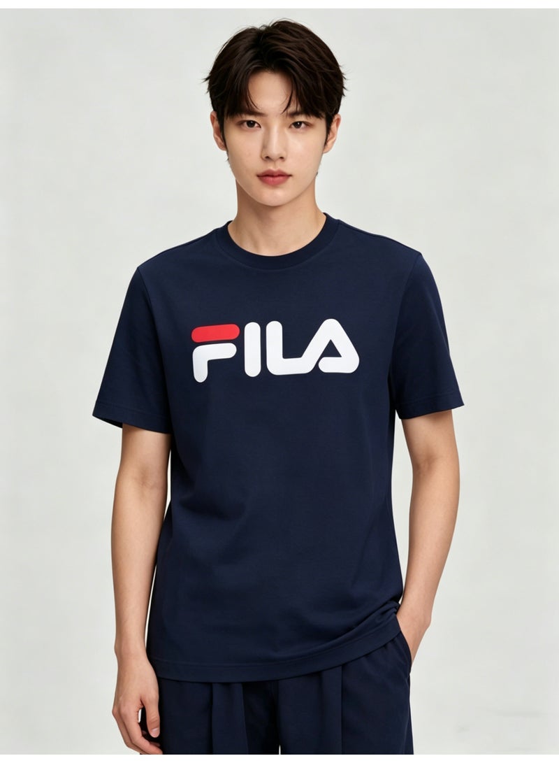 FILA Classic Logo Crew Neck Short Sleeve T-Shirt, Unisex Casual Top-XXXXXXL - Image 1