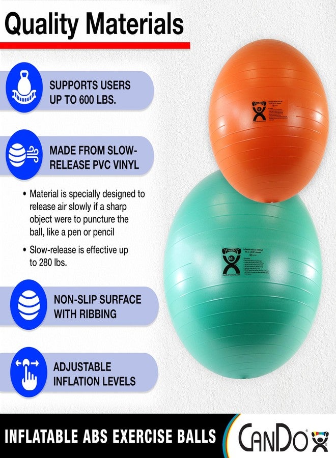 CanDo Inflatable Exercise Ball -Blue 33.5", Durable Extra Thick Non-Slip Stability Ball for Core Workouts, Yoga, Pilates, Active Seating, Physical Therapy, Pregnancy, Home Gym, Flexibility - Image 3