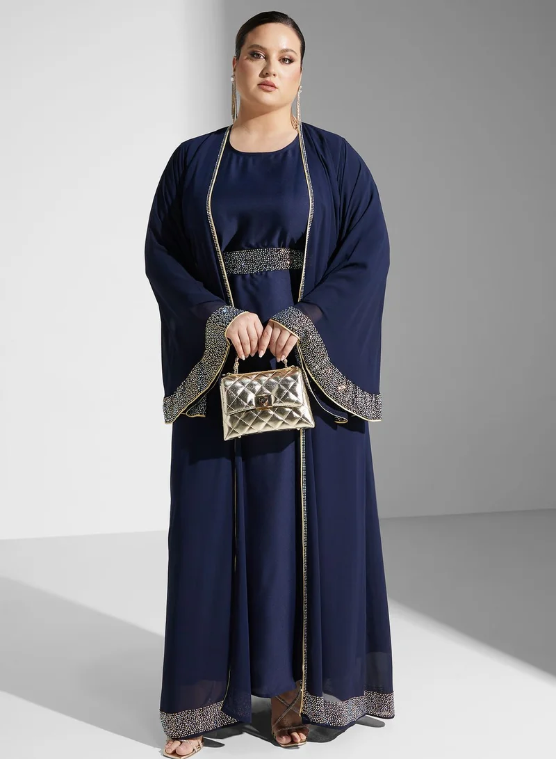 Khizana Embellished Detail Abaya With Sheila