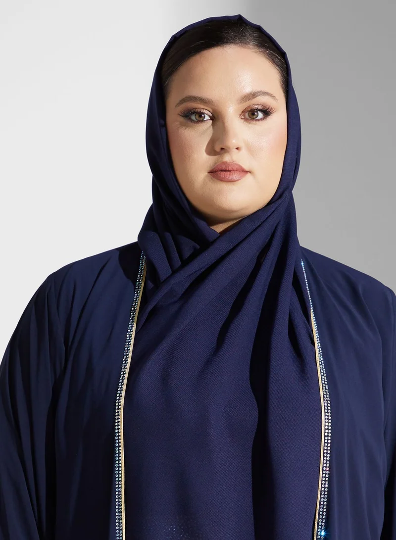 Khizana Embellished Detail Abaya With Sheila