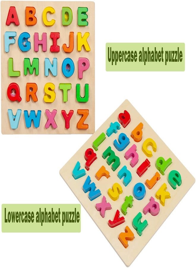 Authfort Wooden Alphabet Puzzle for Toddlers, Lowercase and Uppercase Letters, Alphabet Puzzles for Preschool Boys and Girls (Multicolor) - Image 4