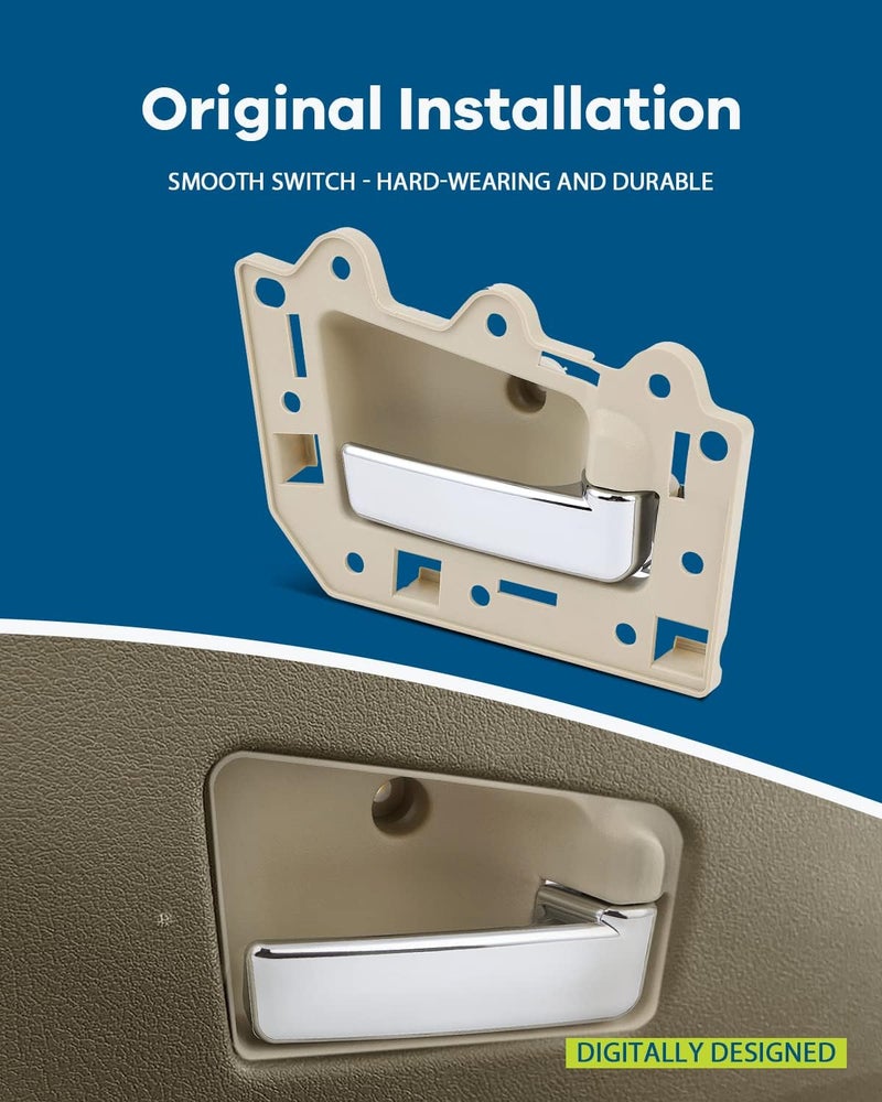 LUJUNTEC Interior Door Handles for 2005-2010 Jeep Grand Cherokee - 4pcs Beige Replacement Set - Image 3