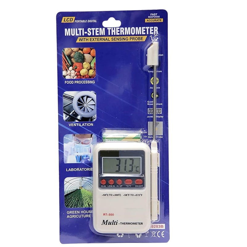 VCK Multipurpose Digital Multi Stem Thermometer with External Sensing Probe |Aquarium, Fridge, Machines - Image 2