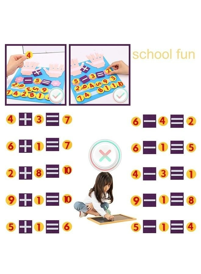 لوحة تعليمية لرياضيات ما قبل المدرسة، أرقام أصابع، أدوات حسية للعد والطرح - Image 4