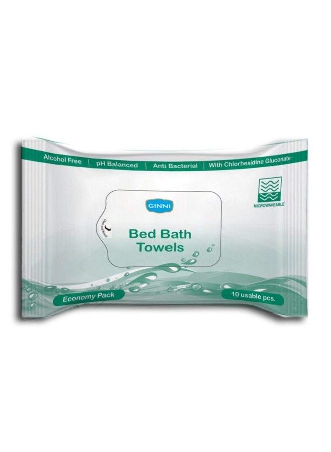 GINNI Hygiene Sponge Bed Bath Towel Wet Wipes For Adults Patients (10 Pulls;Pack Pack Of 4)  - Image 3