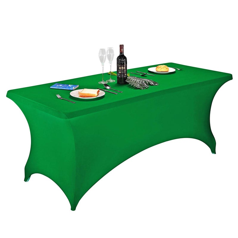 LZY Spandex Fitted Stretch Table Cover for 6 ft or 4ft or 8ft Folding Table  Rectangular Cocktail Tablecloth  Perfect for Party or Banquet - Image 1