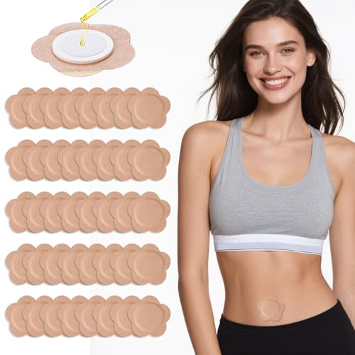 Autdor Castor Oil Patches for Belly Button 100PCS Castor Oil Pack Wraps Organic Cotton SelfAdhesive Castors Oils Pack Anti Leakage Disposable Pads Portable Breathable No Wash Oil Not Included - Image 1