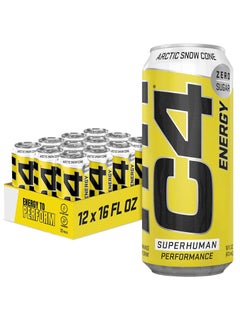 C4 C4 Arctic Snow Cone Energy Drink 473ml Pack Of 12 Uae 