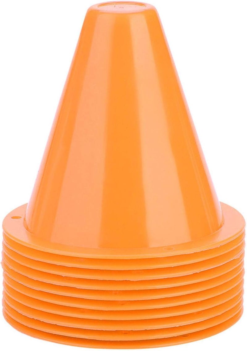 OUKENS Training Marker Cones, 10pcs 3 Inch Mini Sports Cones Football Training Sports Equipment Roller Skating Barriers Plastic Marker Holder Accessory for Fitness Practice - Image 1