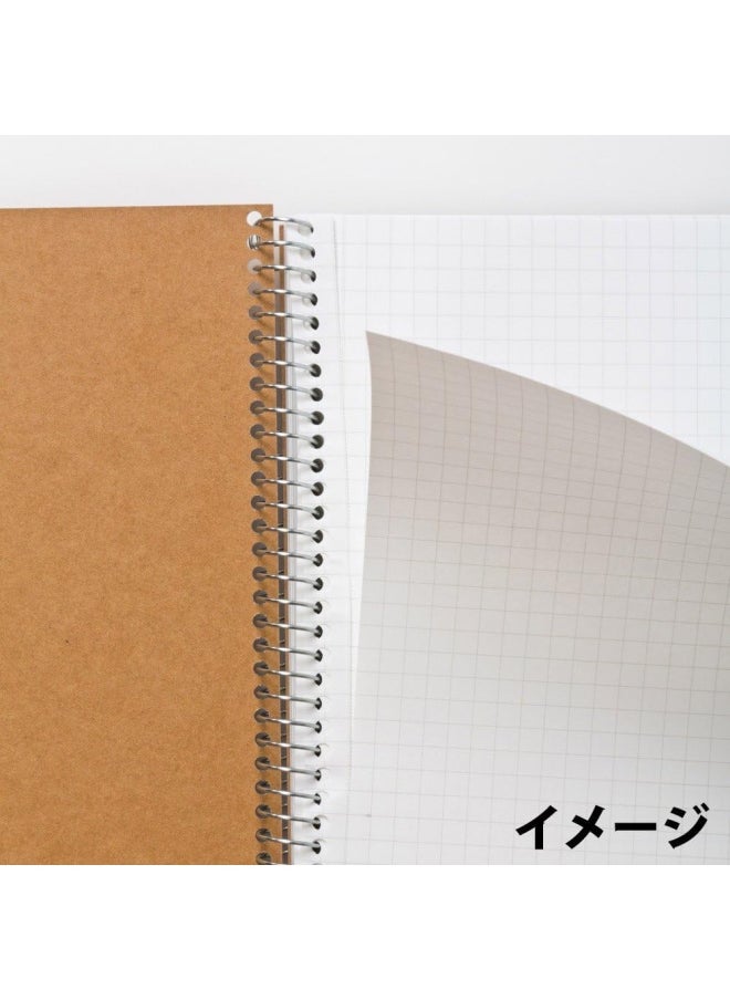 Premify - Spiral Squared Notebook 2 Pieces Set 5Mm Grid Inner (A4), 100 Sheets | Graph Writing Pad 80Gsm Paper, Maths Notebook, Suitable For Students And School Supplies. - Image 1