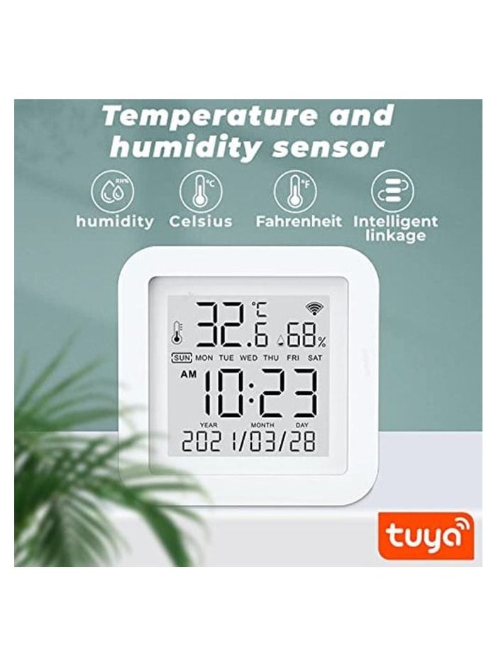 Generic - DMG Hygrometer,WiFi Temperature and Humidity Sensor,Large LCD Display,Smart Wireless Digital Indoor Hygrometer Thermometer with Remote App Alerts, for Home Pet Garage Cropper Greenhouse - Image 1