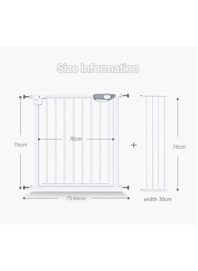 Gonice Auto Close Safety Baby Gate, Extra Wide Child Gate with 20 cm Extension Kit Maximum Suitable For 104 cm, Baby Gates for Stairs & Doorways, Easy Install (Safety Railing + 20cm Extension Kit)  - Image 2