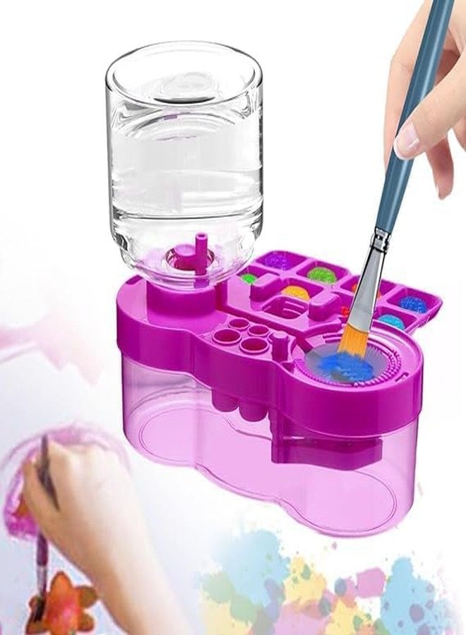 Synthetic Paint Brush Cleaner with Flushing Button & Auto Refill Refill Water Tank Rinser Water Recycling Brush Rinser for Oil Paint Brushes Acrylic Paint Brushes Makeup Brush(Big) - Image 5