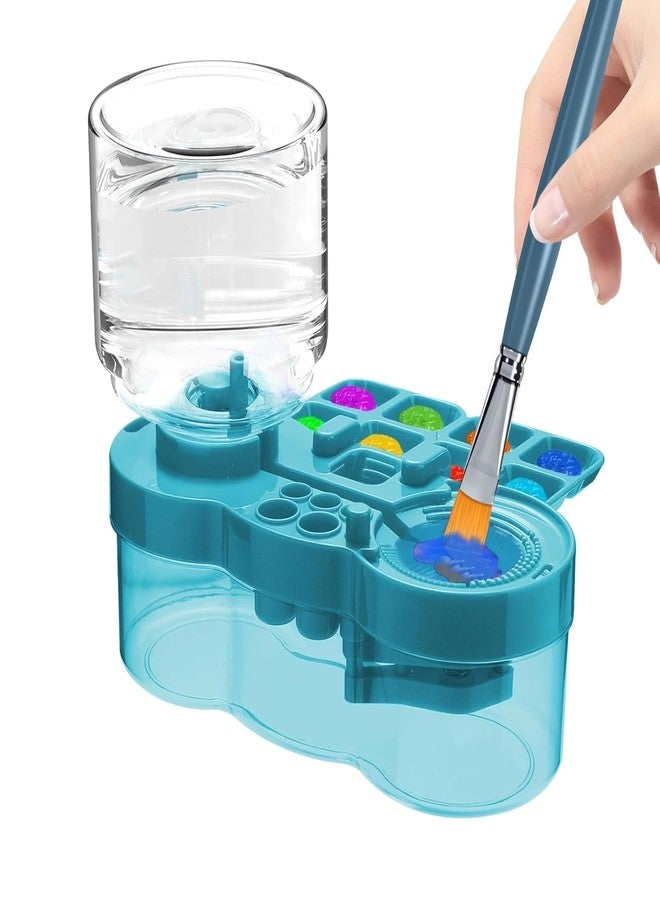 Synthetic Paint Brush Cleaner with Flushing Button & Auto Refill Refill Water Tank Rinser Water Recycling Brush Rinser for Oil Paint Brushes Acrylic Paint Brushes Makeup Brush(Big) - Image 1
