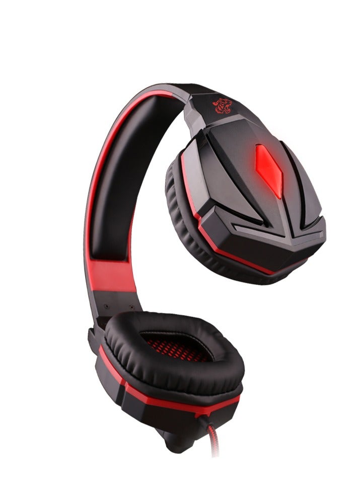 Datazone Wired Gaming Headset in Black Color with Professional Red Lighting, Noise Cancelling, and High-Precision Surround Sound – Compatible with PS5, PS4, PC, XBOX – High Quality and Designed for Gaming Enthusiasts - Image 2