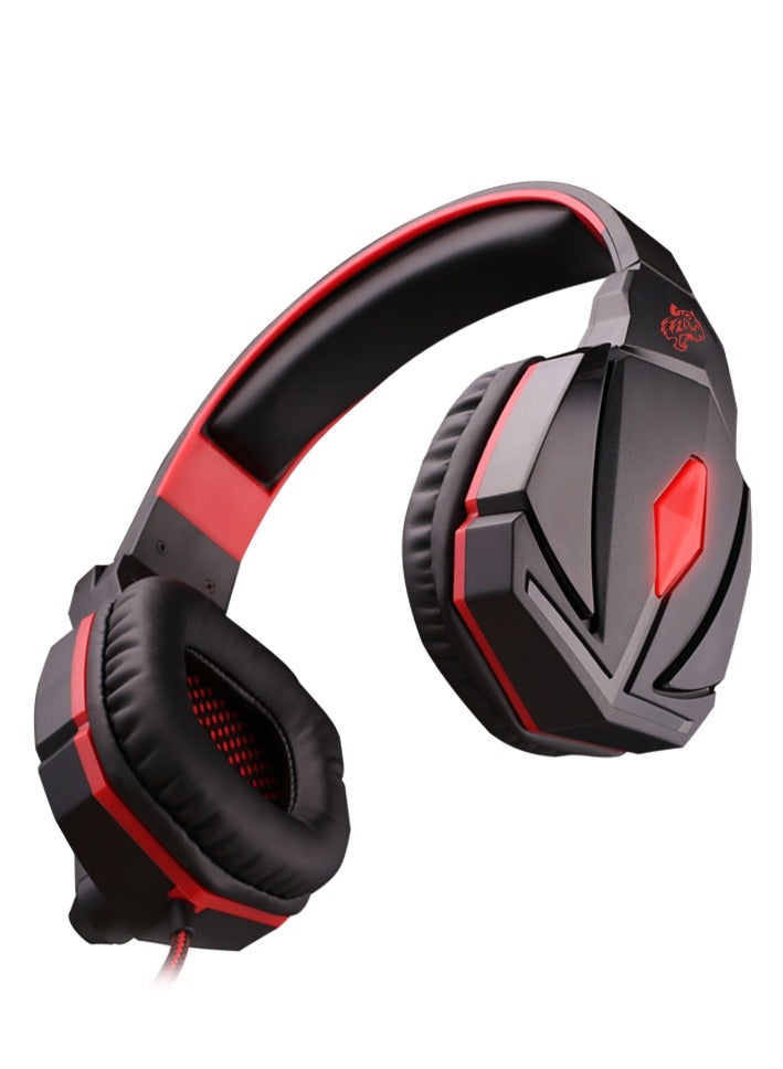 Datazone Wired Gaming Headset in Black Color with Professional Red Lighting, Noise Cancelling, and High-Precision Surround Sound – Compatible with PS5, PS4, PC, XBOX – High Quality and Designed for Gaming Enthusiasts - Image 3