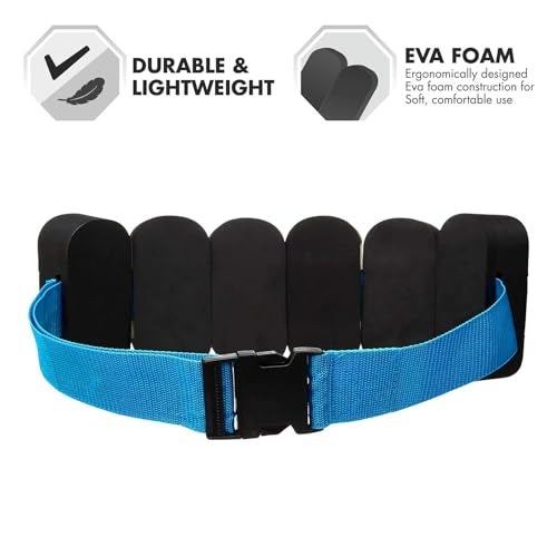 TYR Aquatic Foam Floatation Belt for Water Aerobics and Pool Exercise, 27 - 52", Black / Blue - Image 2