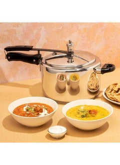 VINOD 18 8 Stainless Steel Sandwich Bottom Inner Lid Pressure Cooker Of 5.5 Litres Capacity Induction And Gas Stove Friendly Silver Isi Certified  - Image 2