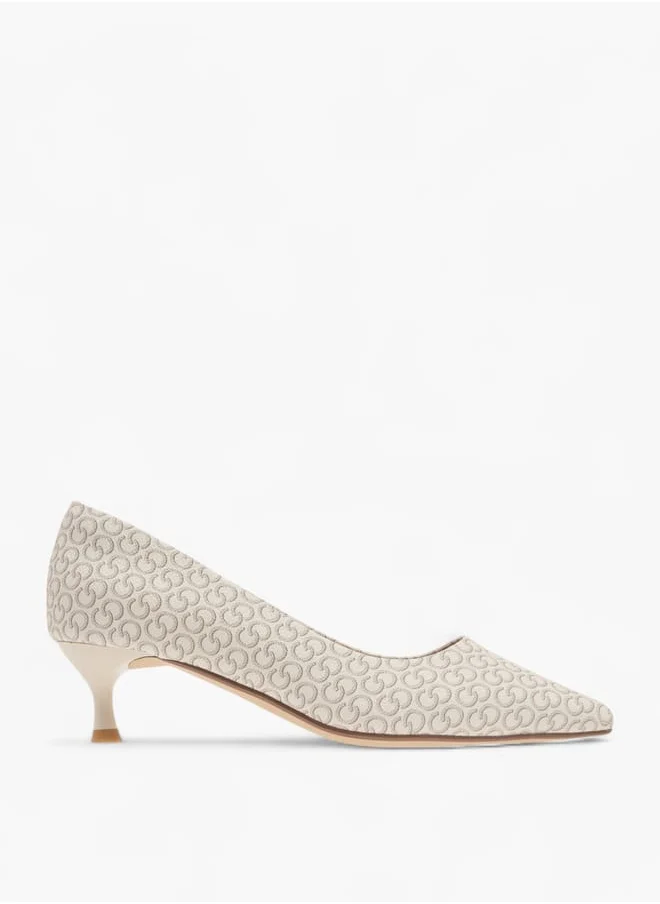 Celeste Womens Solid Slip-On Pumps With Pointed Toe And Kitten Heels