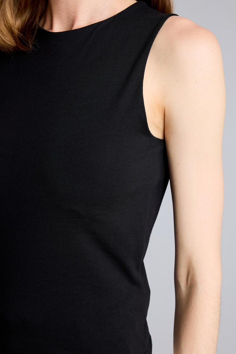 DeFacto Black Woman Regular Fit Basic Crew Neck Tank Top Casual - Image 4