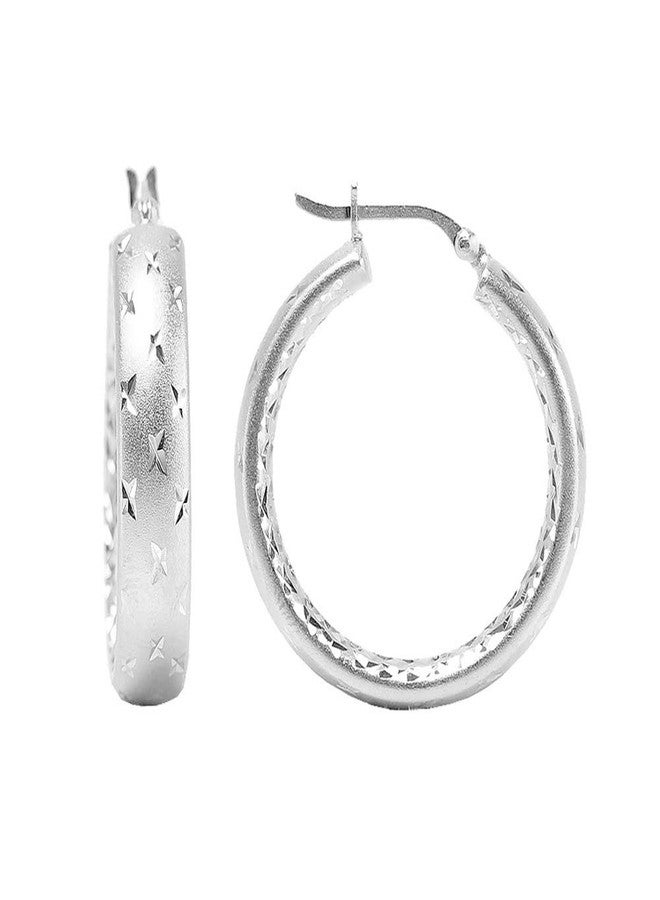 ليكالا أقراط حلقية من الفضة الإسترلينية من ليكالا، بتصميم ماسي للنساء، مصنوعة من الفضة الإسترلينية، بدون أحجار كريمة. - Image 5