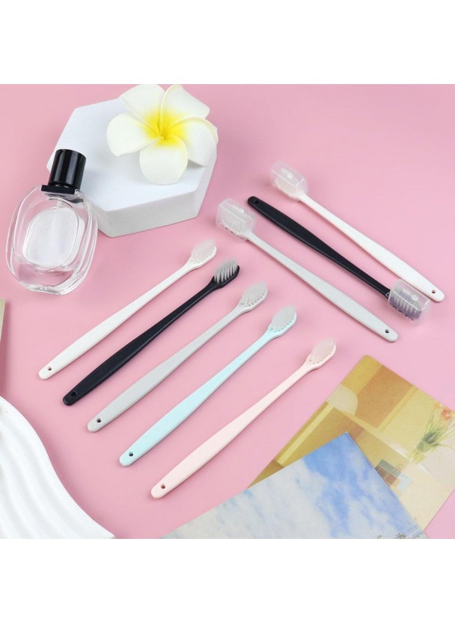 Lomgwumy Lomgwumy Disposable Toothbrush, Toothbrush Bulk, Individually Packaged, Tooth Brush Pack with Protective Toothbrush Cover, Soft Bristles, 5 Color Matching, Better Cleaning Effect (PACK-50)  - Image 3
